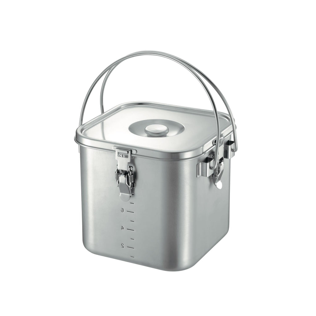 スタッキング角型給食缶