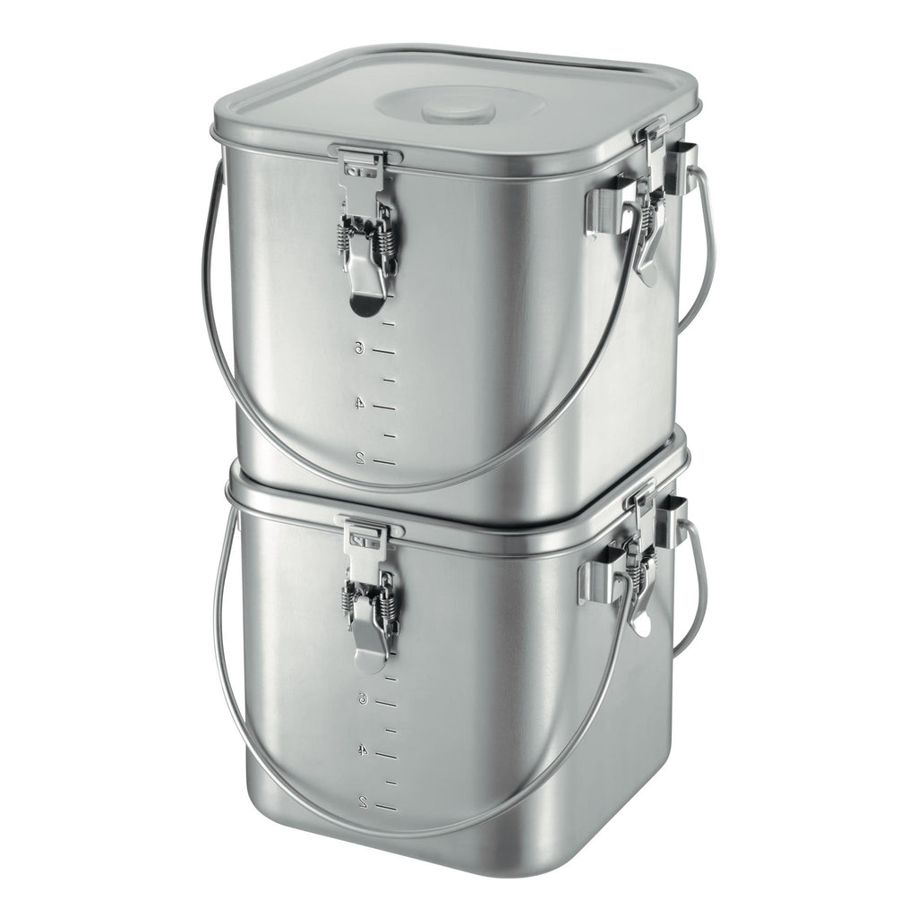 スタッキング角型給食缶